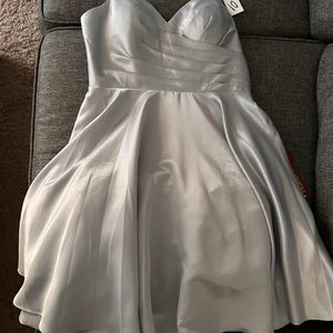 Metallic gray color dress in a size 10.